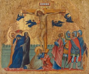 A Crucificação, c.1340 (têmpera no painel)